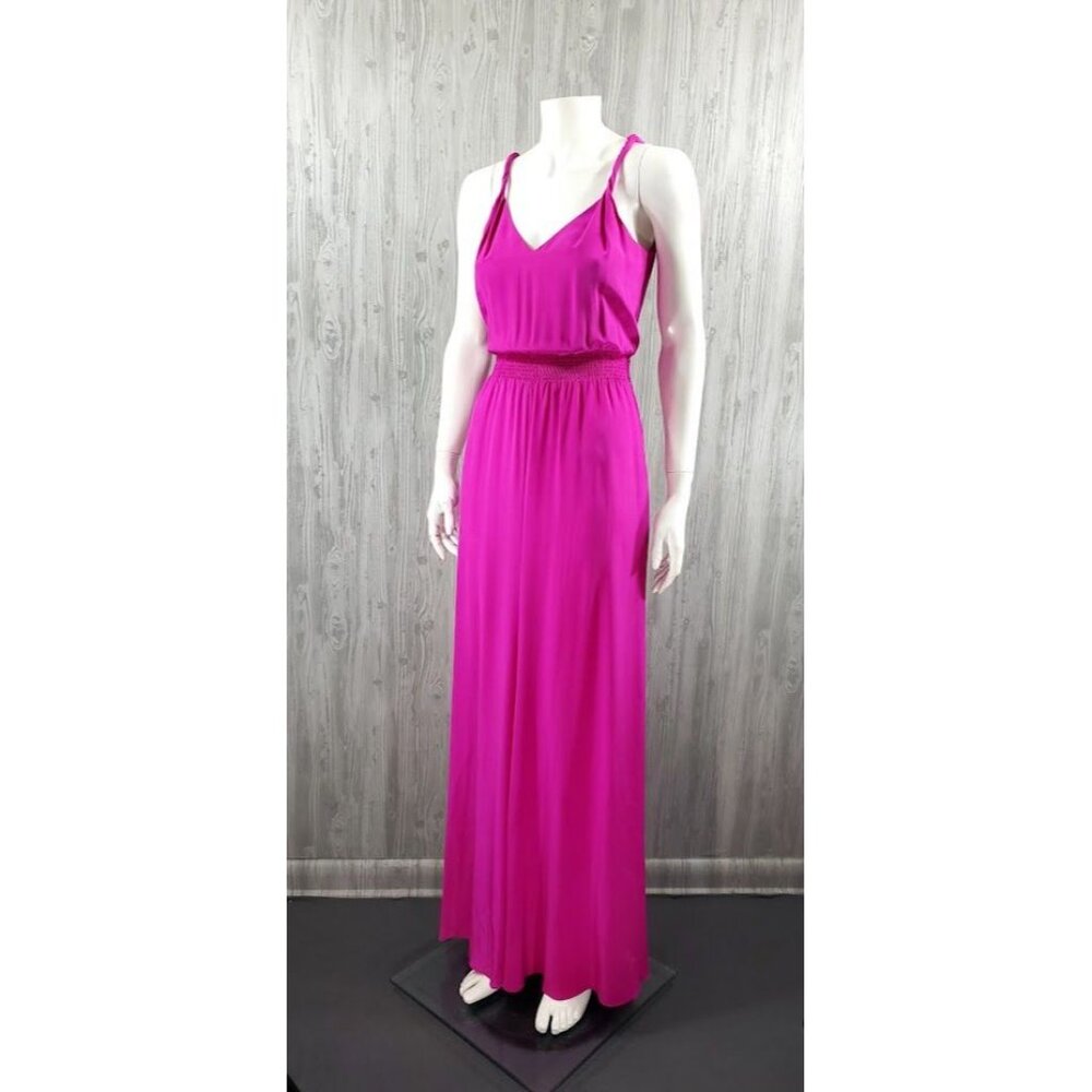 Jay Godfrey Fuchsia Pink Silk Maxi Dress Full Length Gown